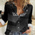 New Zealand Cricket Custom Women Casual Shirt Potae Pango Black Fern Pattern