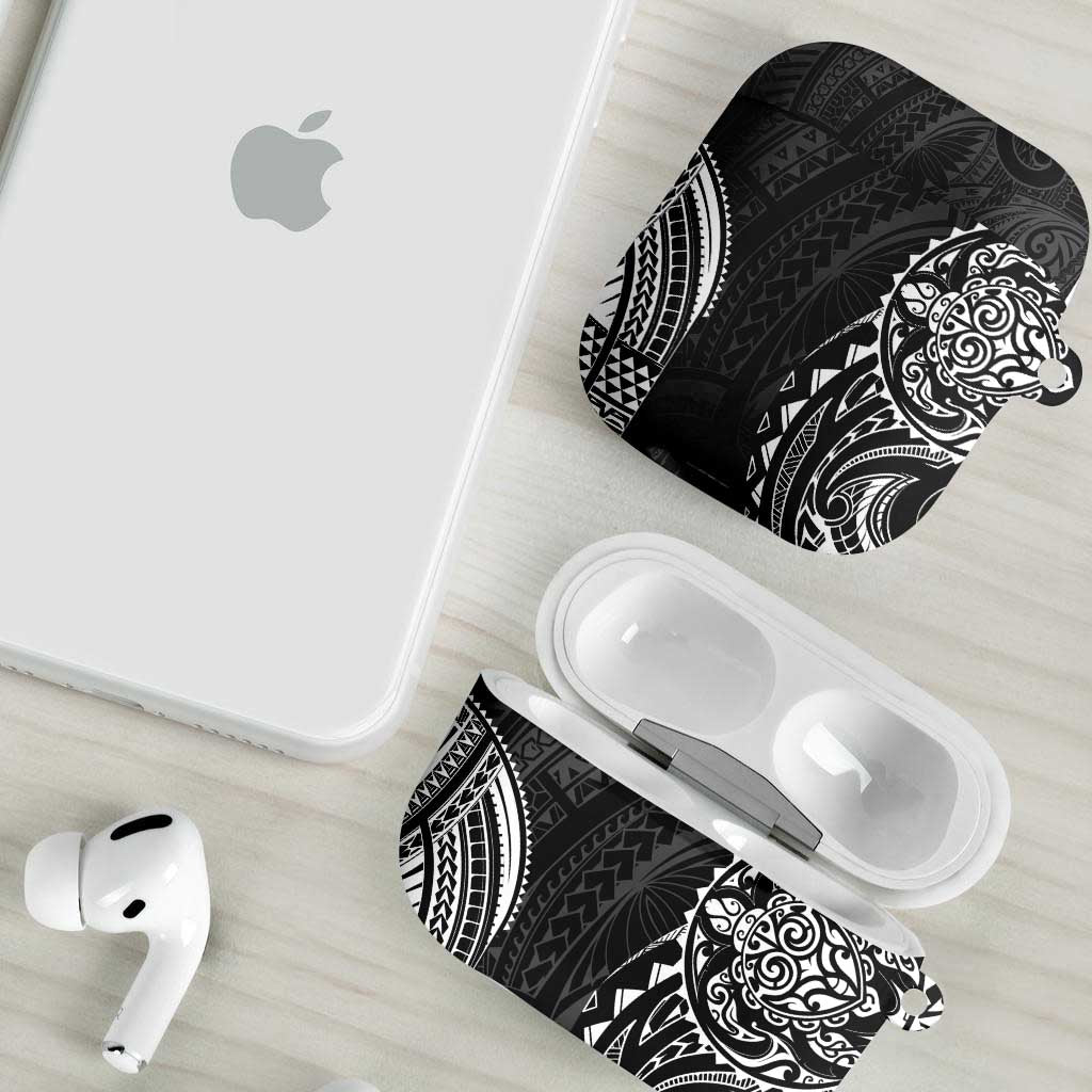 Polynesian Turtle Tribal Tattoo AirPods Case Black Style - Polynesian Pride
