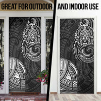 Polynesian Turtle Tribal Tattoo Door Cover Black Style - Polynesian Pride