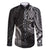 Polynesian Turtle Tribal Tattoo Family Matching Short Sleeve Bodycon Dress and Hawaiian Shirt Black Style