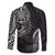 Polynesian Turtle Tribal Tattoo Family Matching Short Sleeve Bodycon Dress and Hawaiian Shirt Black Style