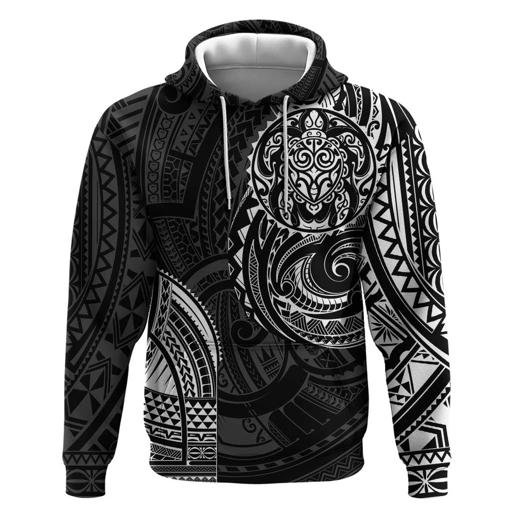 Polynesian Turtle Tribal Tattoo Hoodie Black Style