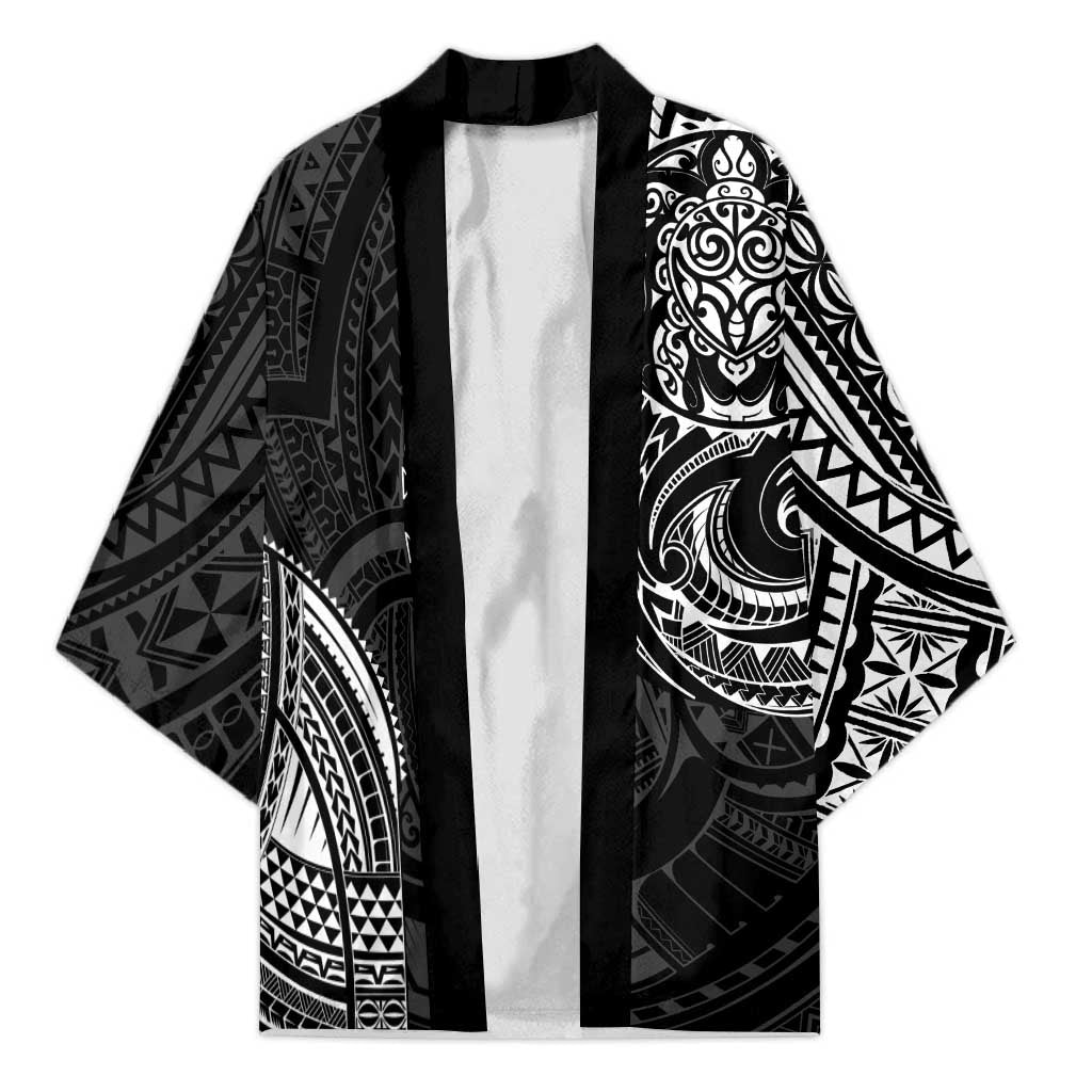 Polynesian Turtle Tribal Tattoo Kimono Black Style - Polynesian Pride