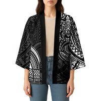 Polynesian Turtle Tribal Tattoo Kimono Black Style - Polynesian Pride