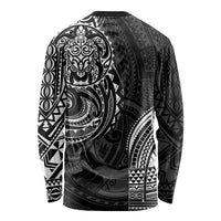 Polynesian Turtle Tribal Tattoo Long Sleeve Shirt Black Style