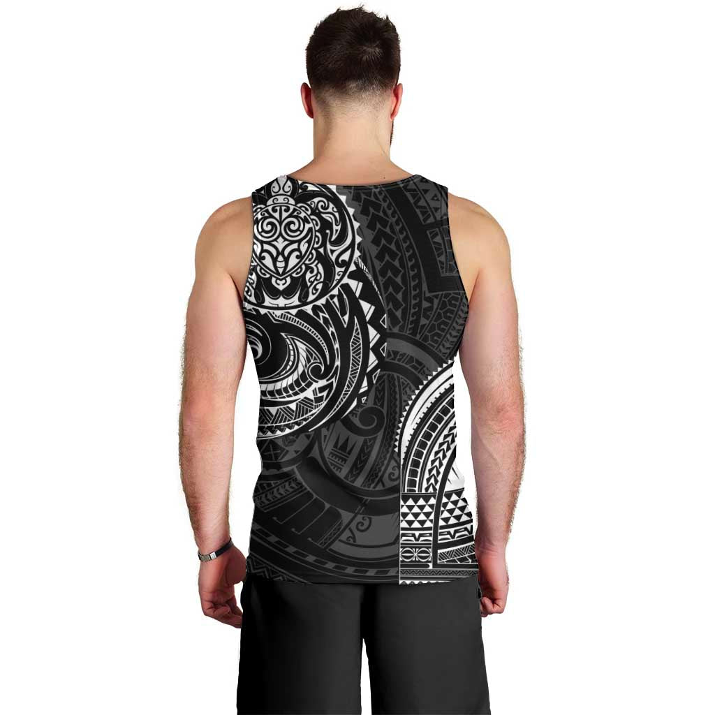 Polynesian Turtle Tribal Tattoo Men Tank Top Black Style