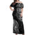 Polynesian Turtle Tribal Tattoo Off Shoulder Maxi Dress Black Style