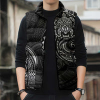 Polynesian Turtle Tribal Tattoo Sleeveless Puffer Jacket Black Style - Polynesian Pride
