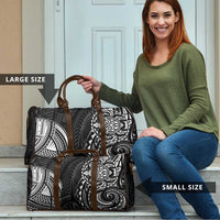 Polynesian Turtle Tribal Tattoo Travel Bag Black Style - Polynesian Pride