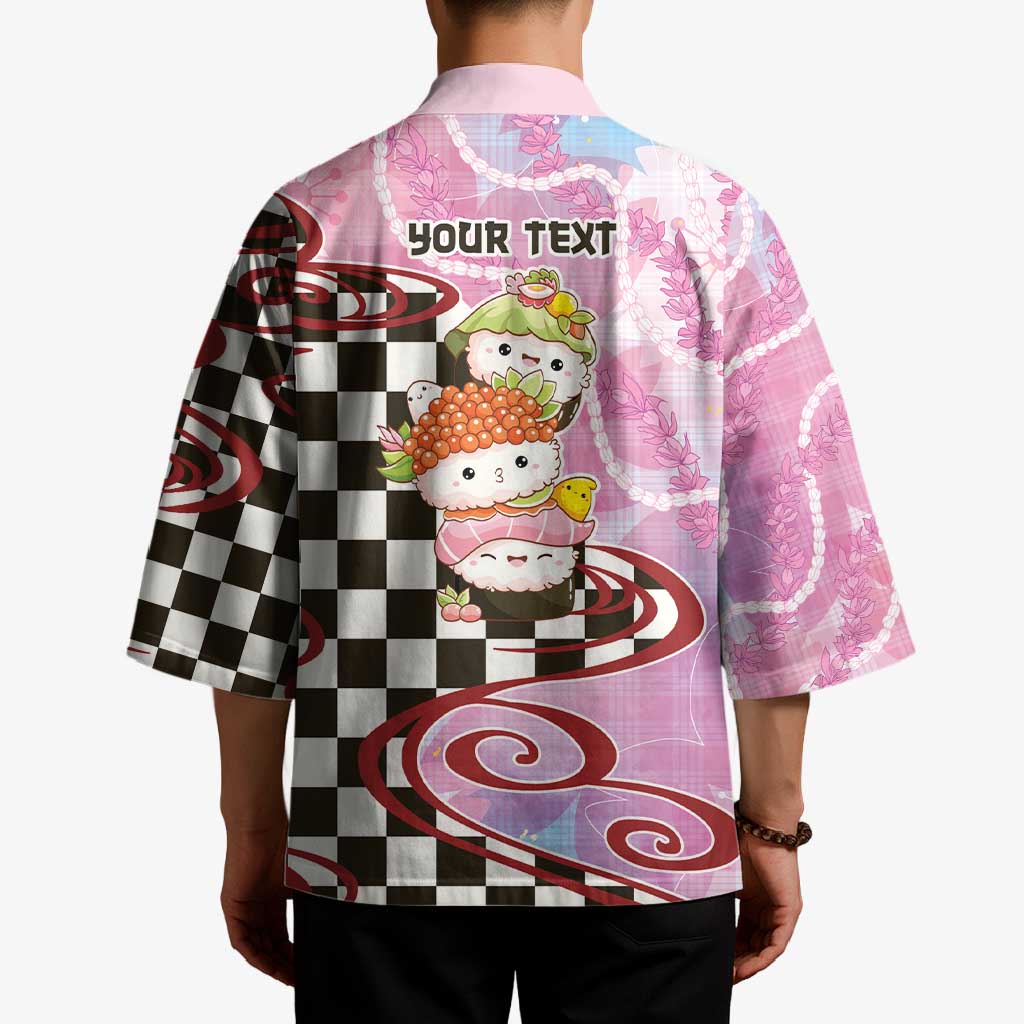 Personalized Japanese Kawaii Sushi Roll Kimono Wagara Palaka Pattern
