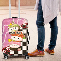 Personalized Japanese Kawaii Sushi Roll Luggage Cover Wagara Palaka Pattern