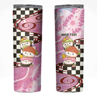 Personalized Japanese Kawaii Sushi Roll Skinny Tumbler Wagara Palaka Pattern