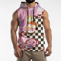 Personalized Japanese Kawaii Sushi Roll Sleeveless Hoodie Wagara Palaka Pattern