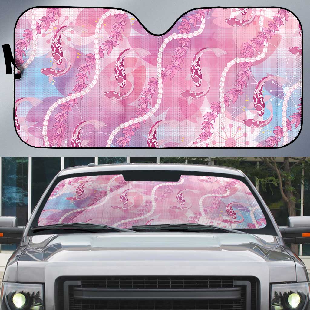 Japanese Koi Fish Auto Sun Shade Pink Wagara Palaka Honohono Pikake Lei