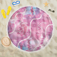 Japanese Koi Fish Beach Blanket Pink Wagara Palaka Honohono Pikake Lei