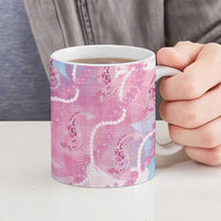 Japanese Koi Fish Ceramic Mug Pink Wagara Palaka Honohono Pikake Lei