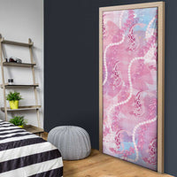 Japanese Koi Fish Door Cover Pink Wagara Palaka Honohono Pikake Lei LT9 - Polynesian Pride