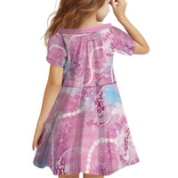 Japanese Koi Fish Family Matching Off Shoulder Short Dress and Hawaiian Shirt Pink Wagara Palaka Honohono Pikake Lei LT9 - Polynesian Pride