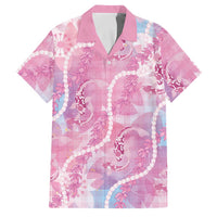 Japanese Koi Fish Family Matching Short Sleeve Bodycon Dress and Hawaiian Shirt Pink Wagara Palaka Honohono Pikake Lei LT9 Dad's Shirt - Short Sleeve Pink - Polynesian Pride
