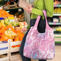 Japanese Koi Fish Grocery Bag Pink Wagara Palaka Honohono Pikake Lei