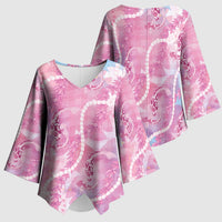 Japanese Koi Fish Kimono Sleeve Blouse Pink Wagara Palaka Honohono Pikake Lei