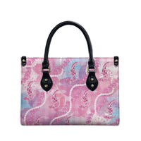 Japanese Koi Fish Leather Bag Pink Wagara Palaka Honohono Pikake Lei