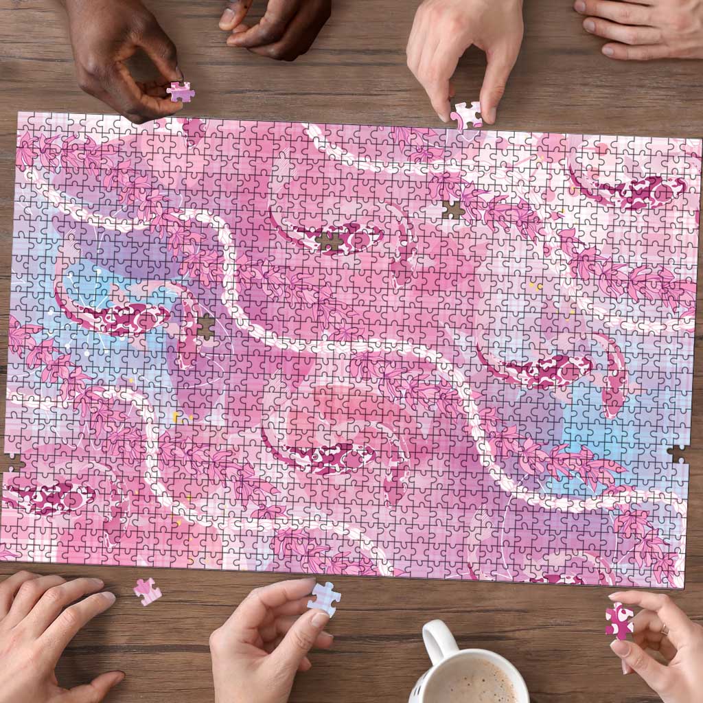 Japanese Koi Fish Puzzle Pink Wagara Palaka Honohono Pikake Lei