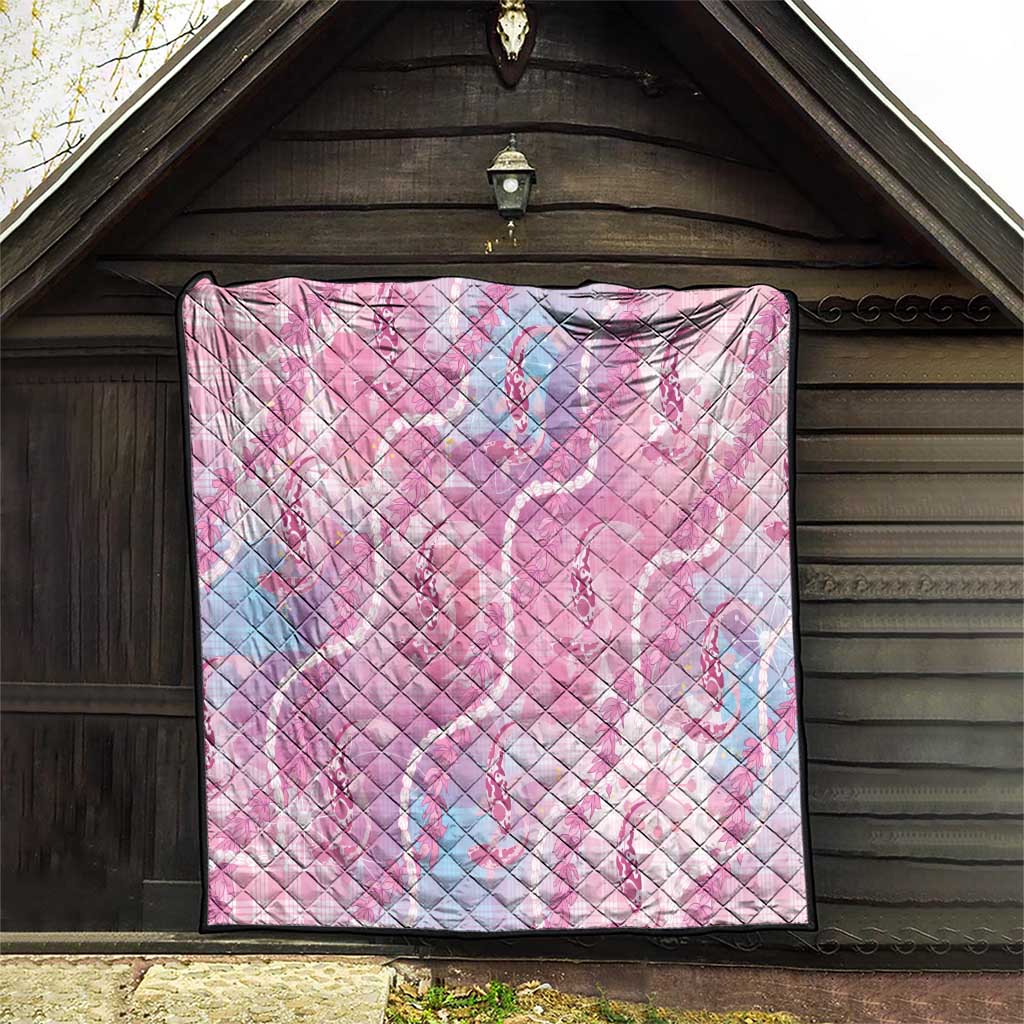 Japanese Koi Fish Quilt Pink Wagara Palaka Honohono Pikake Lei