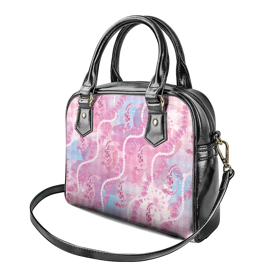 Japanese Koi Fish Shoulder Handbag Pink Wagara Palaka Honohono Pikake Lei