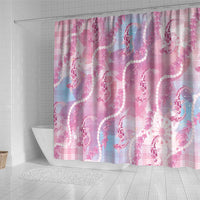 Japanese Koi Fish Shower Curtain Pink Wagara Palaka Honohono Pikake Lei