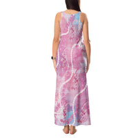 Japanese Koi Fish Tank Maxi Dress Pink Wagara Palaka Honohono Pikake Lei