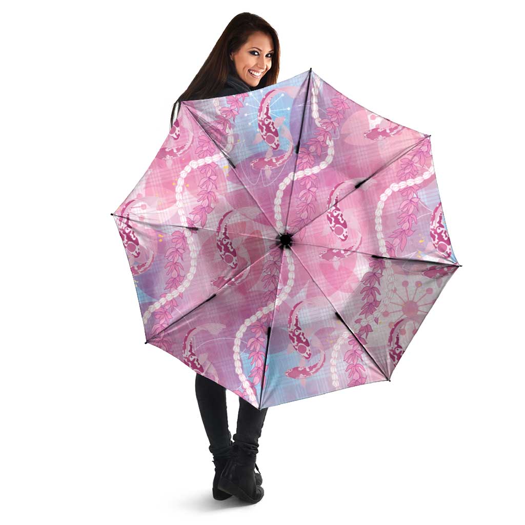 Japanese Koi Fish Umbrella Pink Wagara Palaka Honohono Pikake Lei