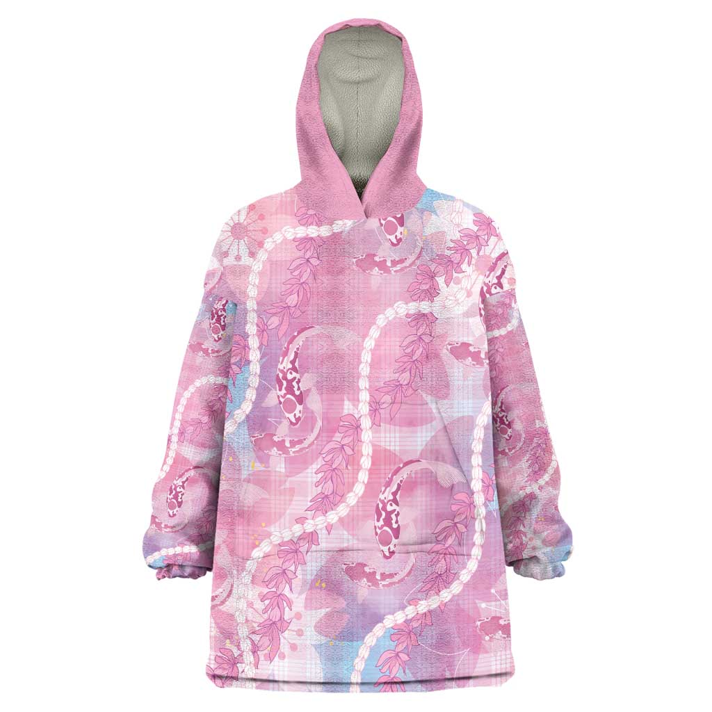 Japanese Koi Fish Wearable Blanket Hoodie Pink Wagara Palaka Honohono Pikake Lei