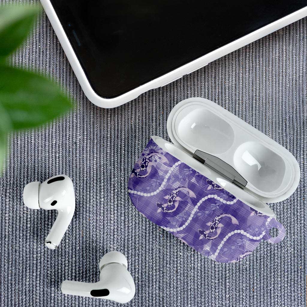 Japanese Koi Fish AirPods Case Purple Wagara Palaka Honohono Pikake Lei