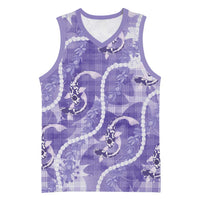 Japanese Koi Fish Basketball Jersey Purple Wagara Palaka Honohono Pikake Lei
