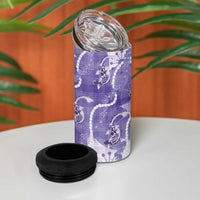 Japanese Koi Fish 4 in 1 Can Cooler Tumbler Purple Wagara Palaka Honohono Pikake Lei LT9 - Polynesian Pride