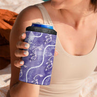 Japanese Koi Fish 4 in 1 Can Cooler Tumbler Purple Wagara Palaka Honohono Pikake Lei LT9 - Polynesian Pride