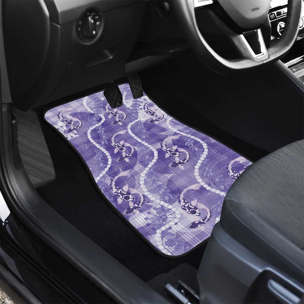 Japanese Koi Fish Car Mats Purple Wagara Palaka Honohono Pikake Lei