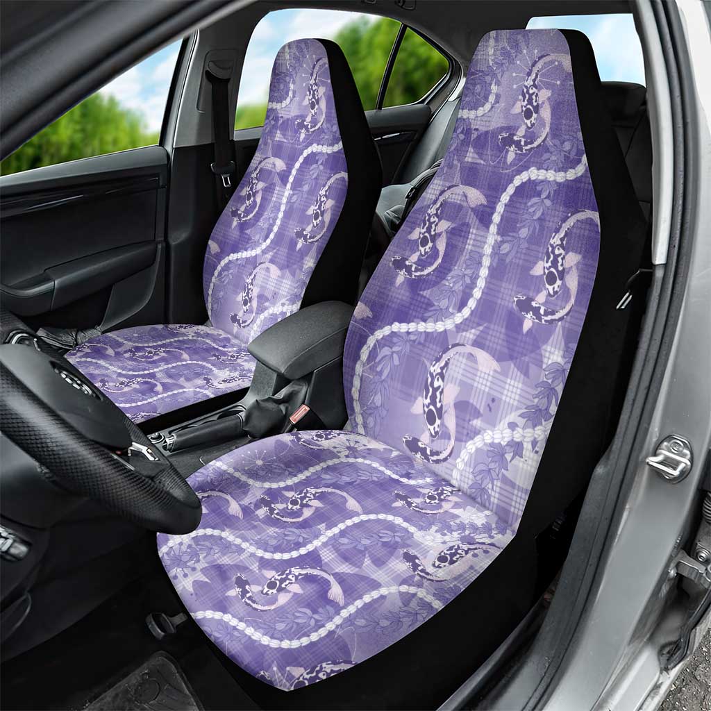 Japanese Koi Fish Car Seat Cover Purple Wagara Palaka Honohono Pikake Lei
