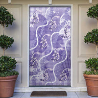 Japanese Koi Fish Door Cover Purple Wagara Palaka Honohono Pikake Lei