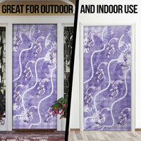 Japanese Koi Fish Door Cover Purple Wagara Palaka Honohono Pikake Lei