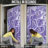 Japanese Koi Fish Door Cover Purple Wagara Palaka Honohono Pikake Lei
