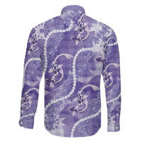 Japanese Koi Fish Family Matching Tank Maxi Dress and Hawaiian Shirt Purple Wagara Palaka Honohono Pikake Lei LT9 - Polynesian Pride