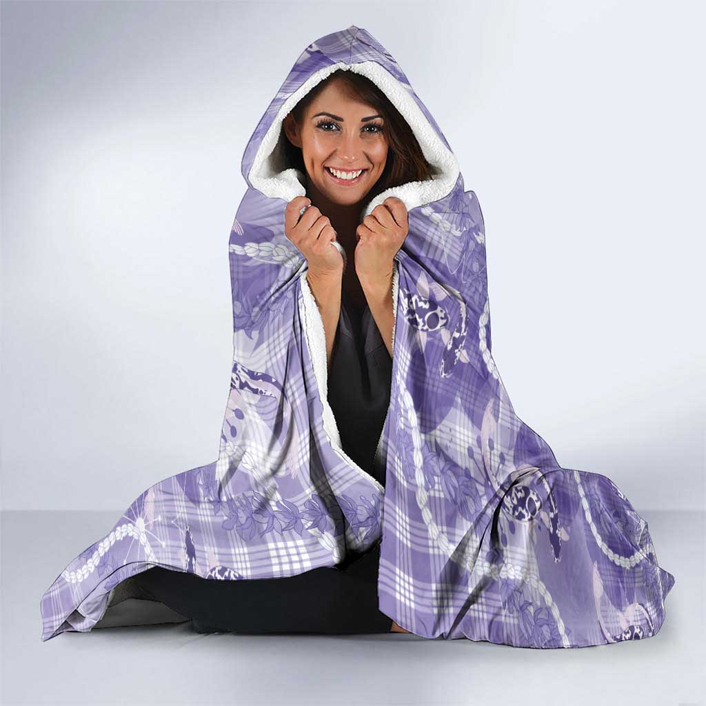 Japanese Koi Fish Hooded Blanket Purple Wagara Palaka Honohono Pikake Lei