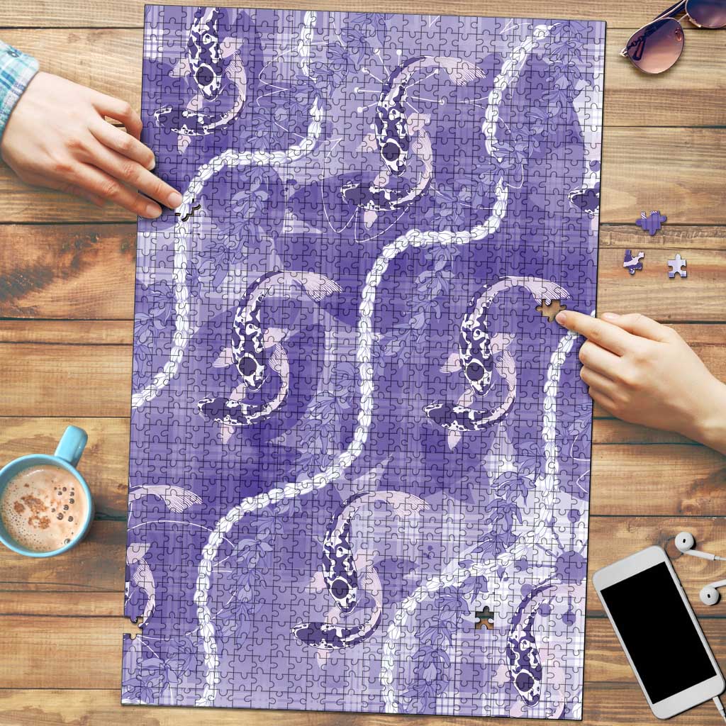 Japanese Koi Fish Puzzle Purple Wagara Palaka Honohono Pikake Lei