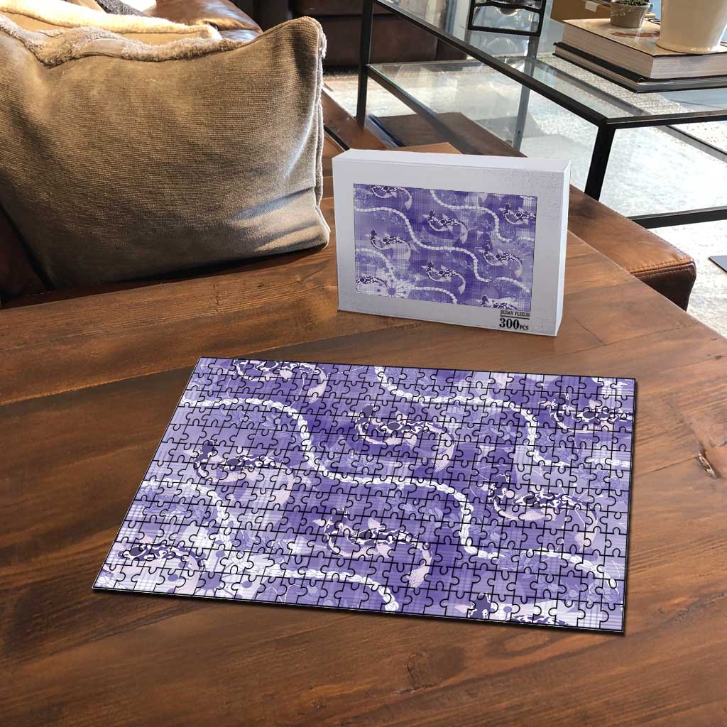 Japanese Koi Fish Puzzle Purple Wagara Palaka Honohono Pikake Lei