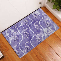 Japanese Koi Fish Rubber Doormat Purple Wagara Palaka Honohono Pikake Lei