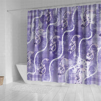 Japanese Koi Fish Shower Curtain Purple Wagara Palaka Honohono Pikake Lei