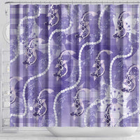 Japanese Koi Fish Shower Curtain Purple Wagara Palaka Honohono Pikake Lei
