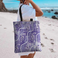 Japanese Koi Fish Tote Bag Purple Wagara Palaka Honohono Pikake Lei